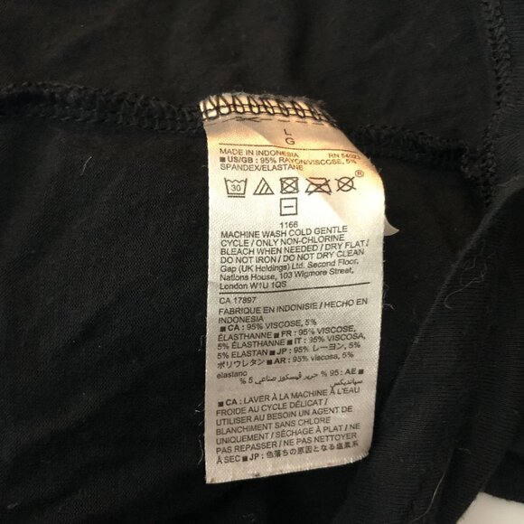 Gap Luxe Womens Long Sleeve Black Top Pleated Scoop Neck Size L - Picture 4 of 5